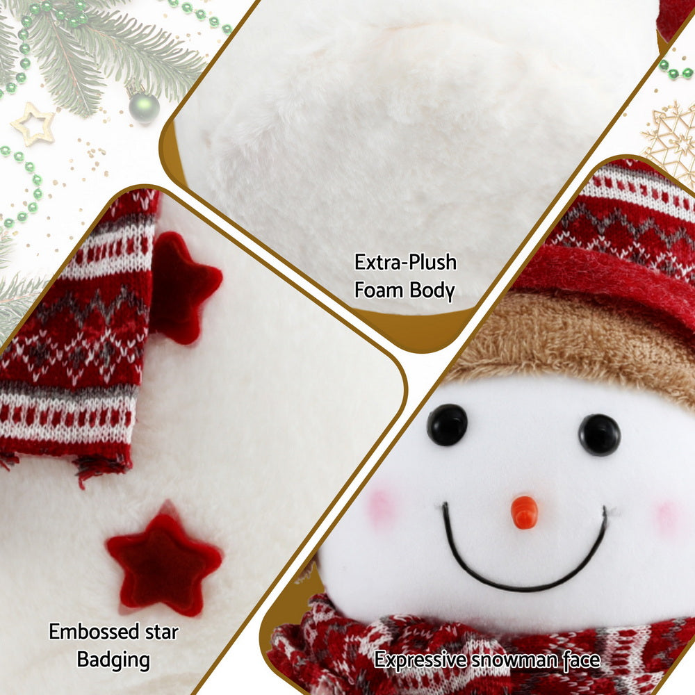 Christmas Snowman Ornament – 35cm, 45cm or 60cm Plush Handcrafted Decoration