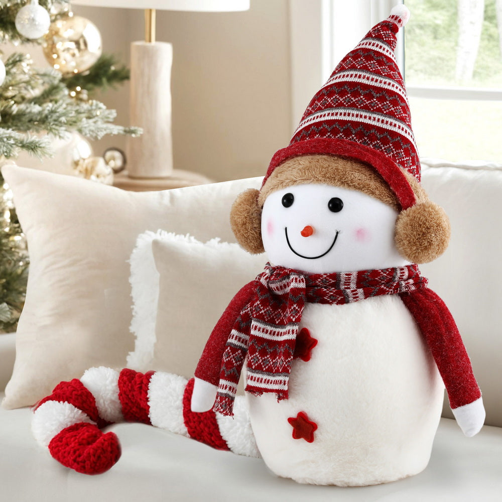 Christmas Snowman Ornament – 35cm, 45cm or 60cm Plush Handcrafted Decoration