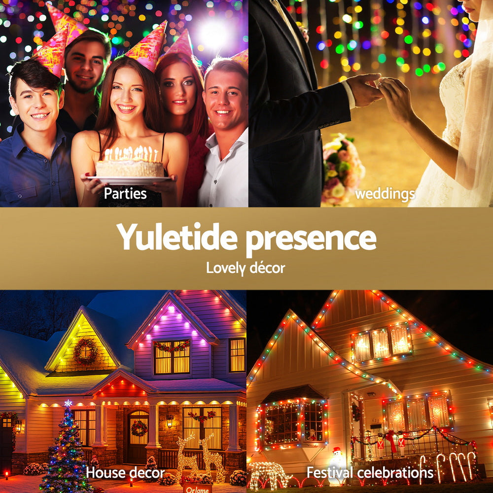 15M Permanent Eaves Christmas Lights – 36 Multicolour LEDs