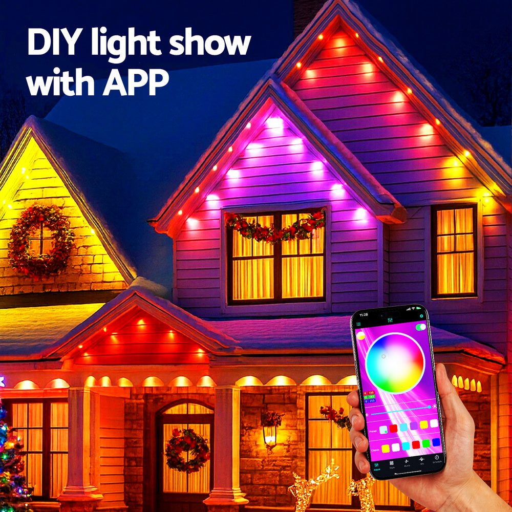 15M Permanent Eaves Christmas Lights – 36 Multicolour LEDs