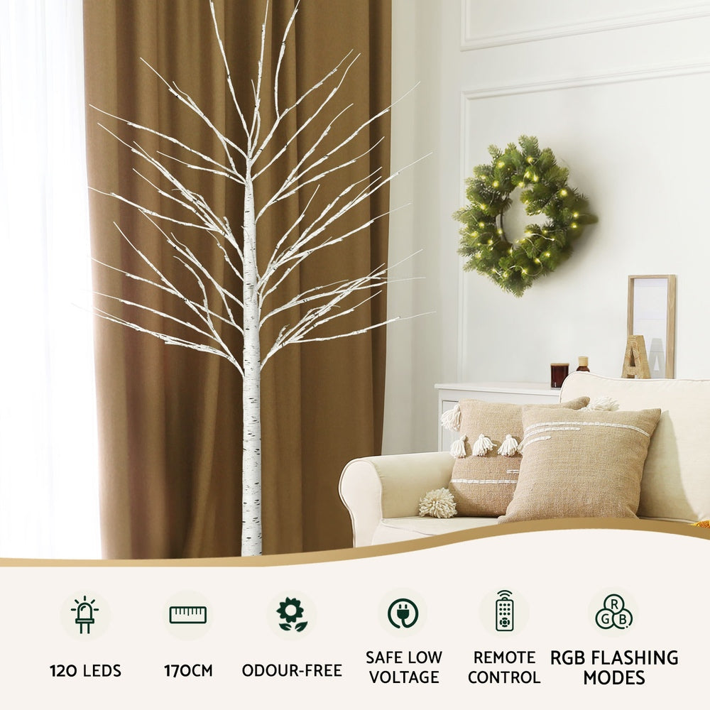 5.5FT Pre-Lit Christmas Tree with 120 RGB LEDs for Vibrant Festive Display