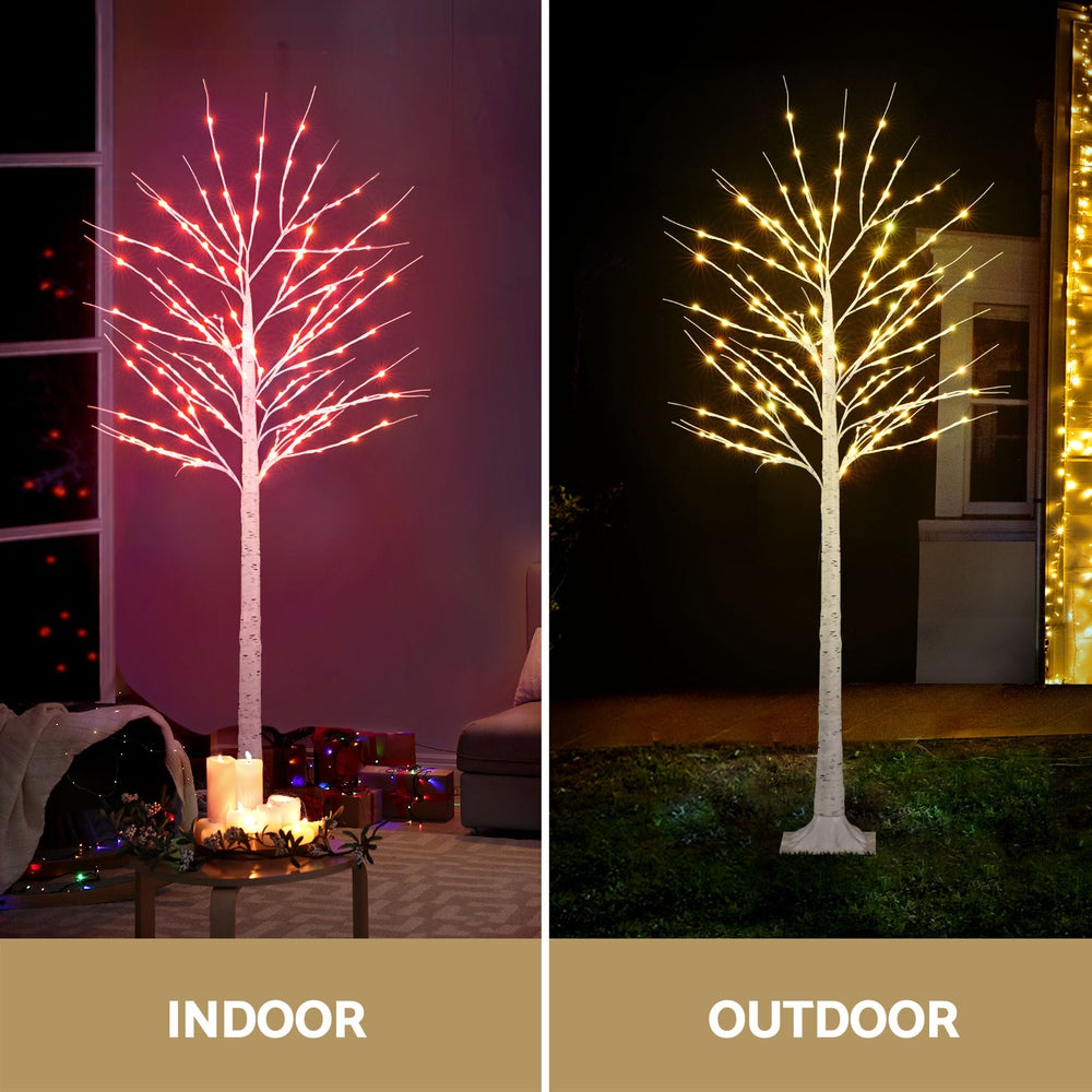 5.5FT Pre-Lit Christmas Tree with 120 RGB LEDs for Vibrant Festive Display